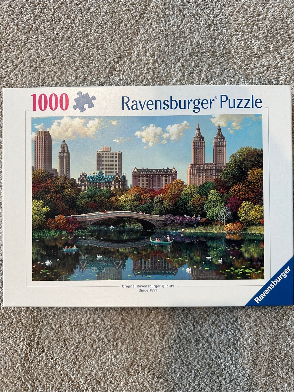 Ravensburger Puzzle ~ 1000 pc ~ New York Central Park, Bow Bridge